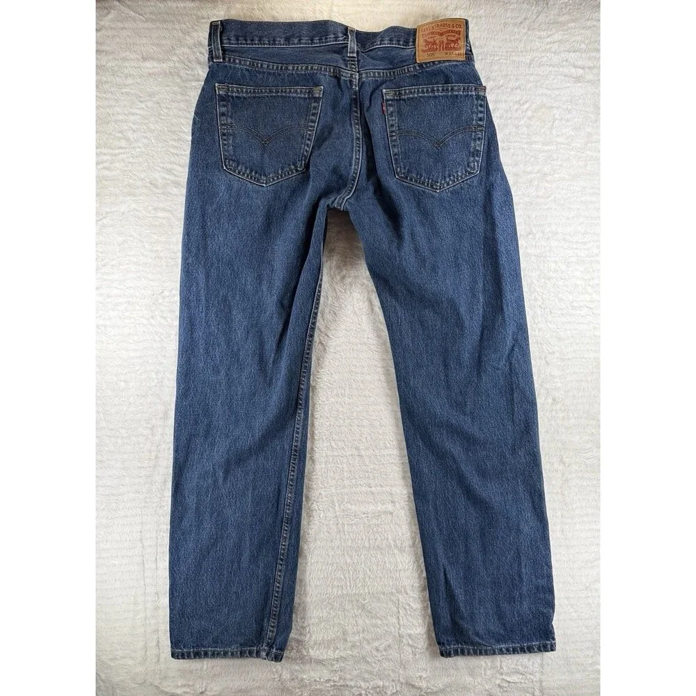 Levi's 505 Jeans Men 34x32 Mid-High Rise Regular Fit Straight Leg Medium Wash